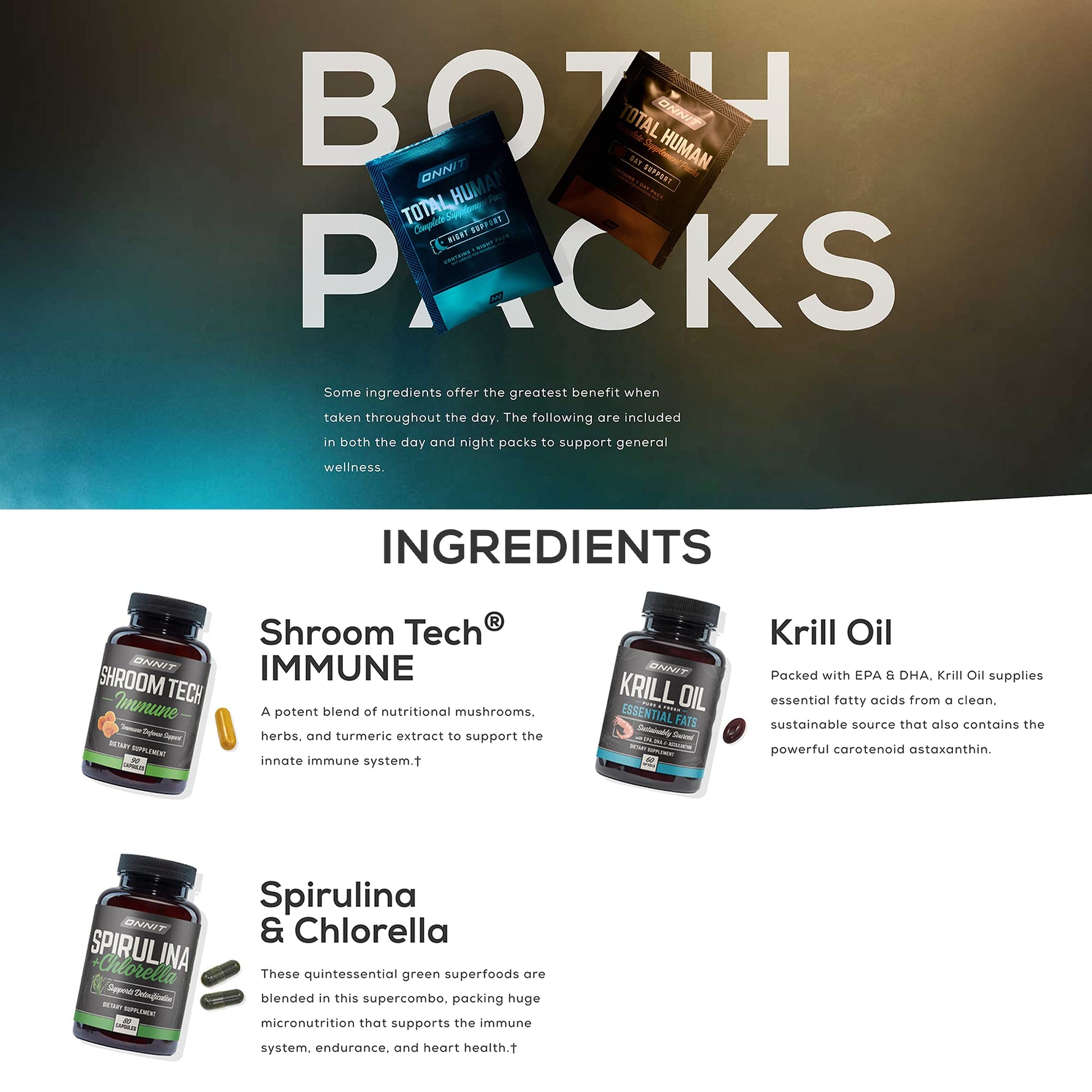 ONNIT Total Human Day and Night Vitamin Packs for Men and Women,Capsule, 30-Day ONNITBuy Supplements Australia