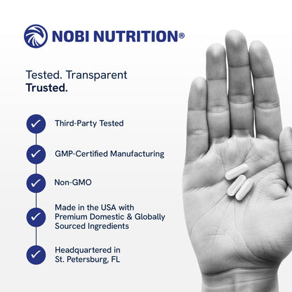 NMN Supplement 500mg | 99% Pure | NAD+ Precursor for Cellular Energy, Longevity, Repair, and Healthy Aging Support | Third-Party Tested & Non-GMO | Nicotinamide Mononucleotide | 60 NMN Capsules Nobi NutritionBuy Supplements Australia