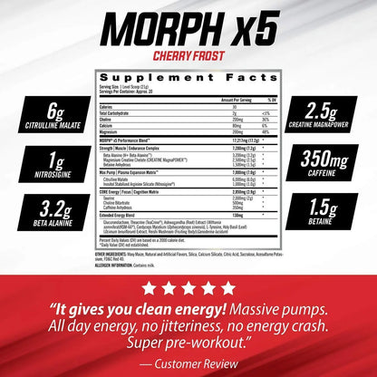 iSatori Morph Xtreme Intense Pre Workout - Bombsicle (20 Servings) Classic Blender Bottle iSatori