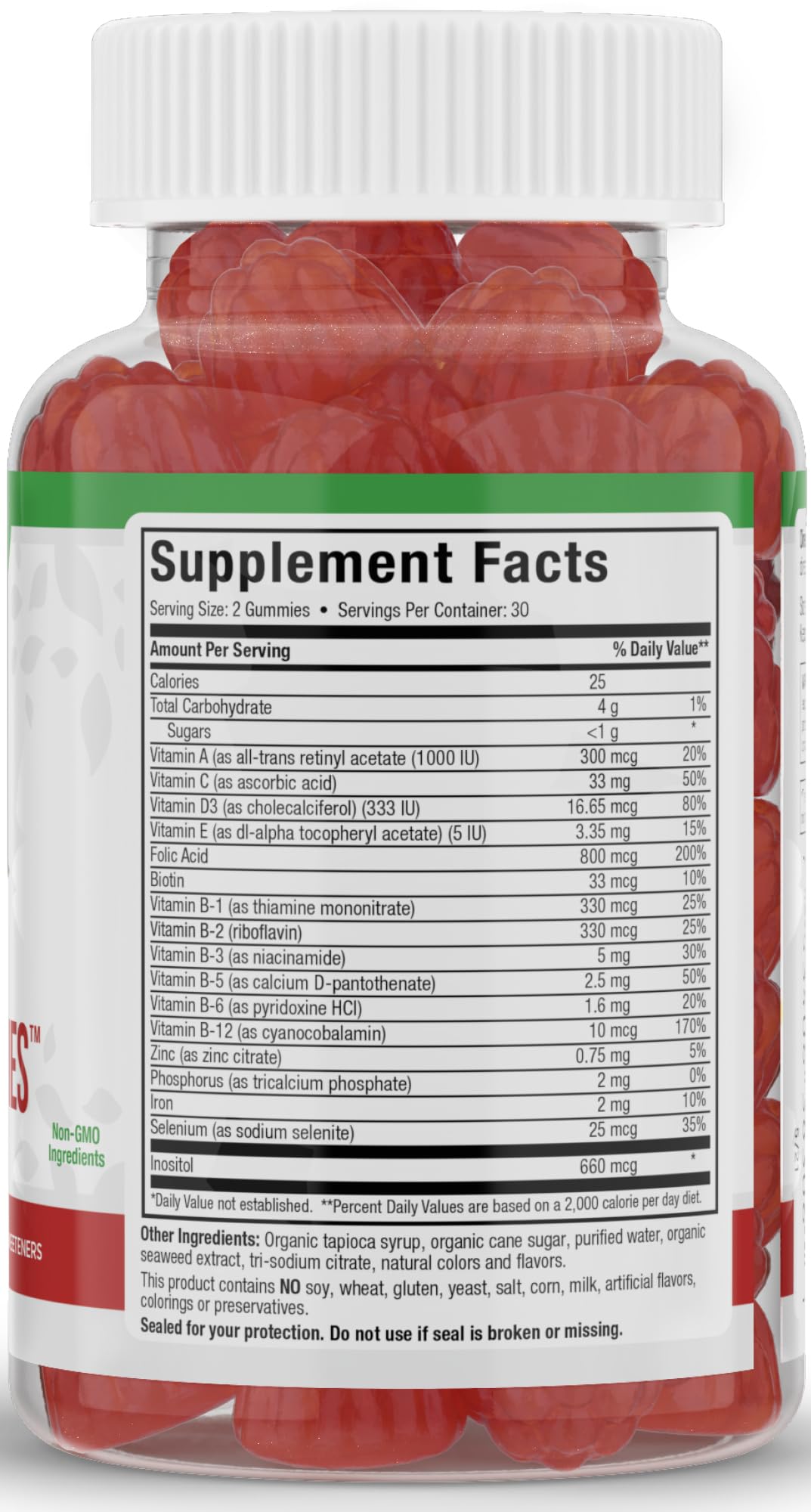 Organic Prenatal Gummies for Women - The Sweet Way to Nurture Your Tomorrow - Kosher Cherry Maxi Health