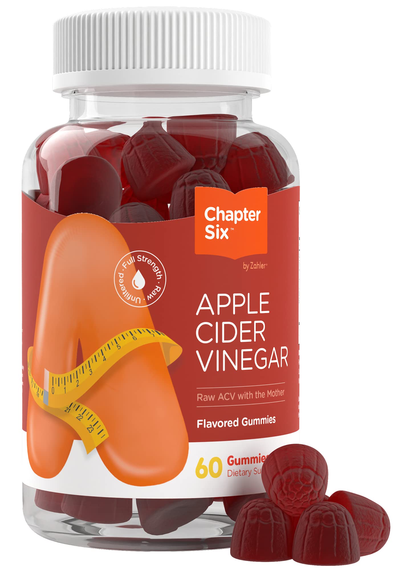 Zahler - Apple Cider Vinegar Gummies Kosher & Delicious ACV for Women Men Raw Zahler