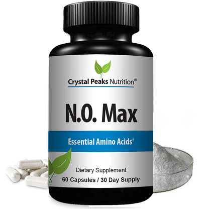 CRYSTAL PEAKS NUTRITION N.O. Max Nitric Oxide Supplement - L Arginine, Citrulline CRYSTAL PEAKS NUTRITION