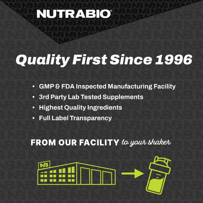 NutraBio Amino Kick - BCAA's, Electrolytes for Hydration, Natural Caffeine- 30 Servings NutraBio