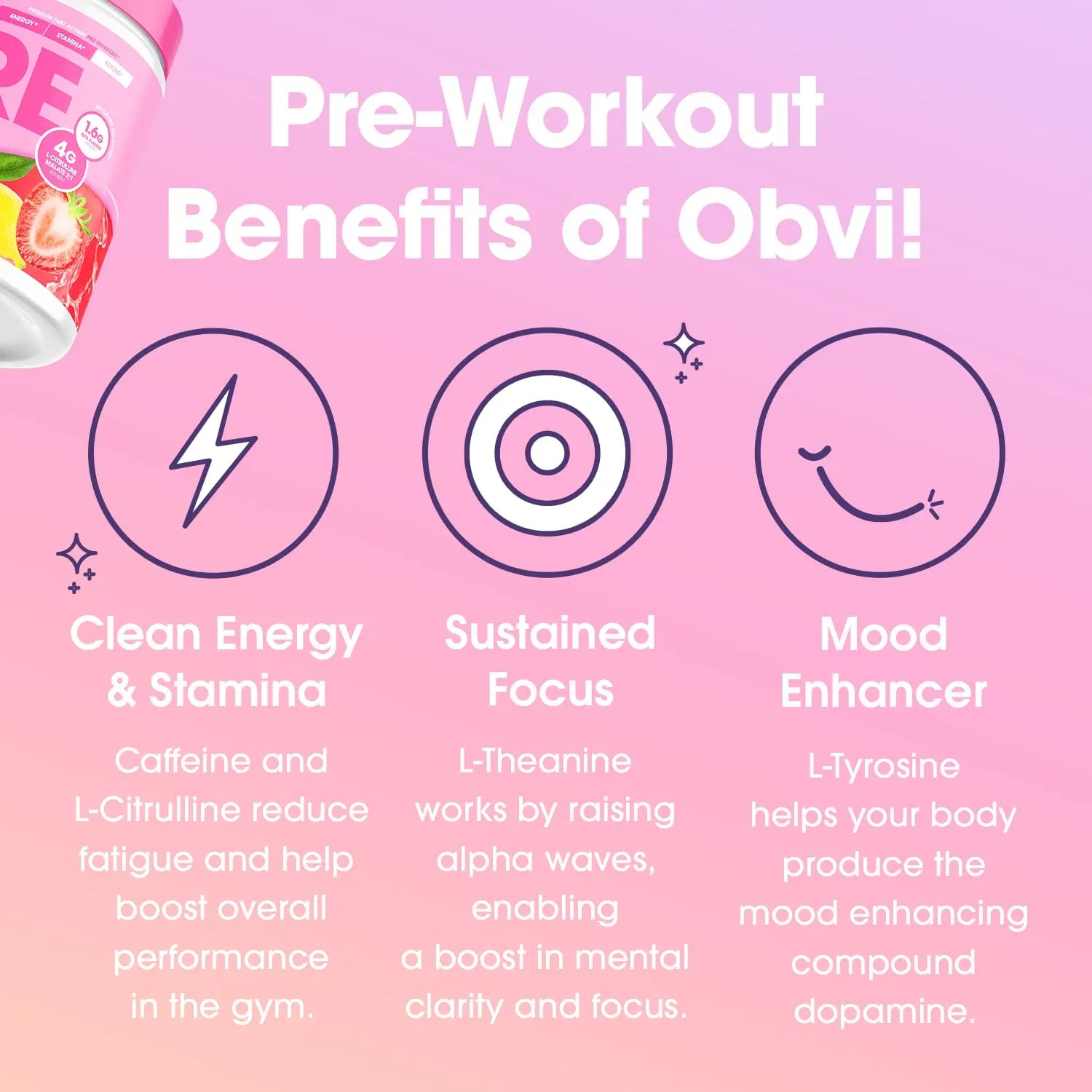 Obvi Pre Workout for Women, Preworkout, Designed for Energy, Stamina and Focus Obvi