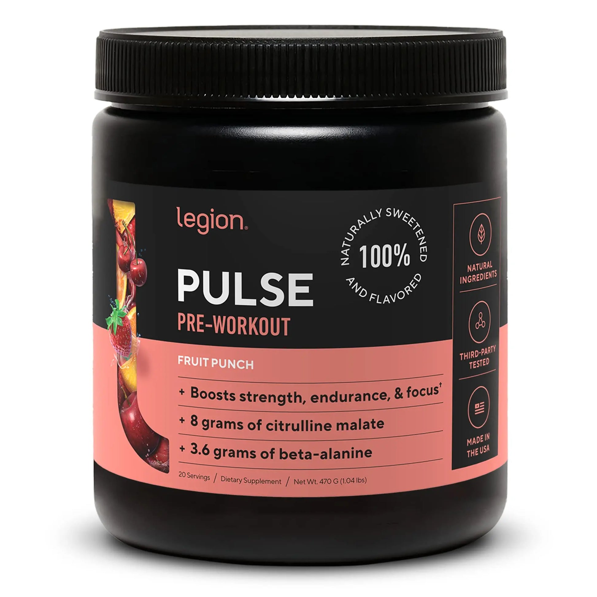 LEGION Pulse Pre Workout Supplement - All Natural Nitric Oxide Preworkout Drink to Boost LEGION