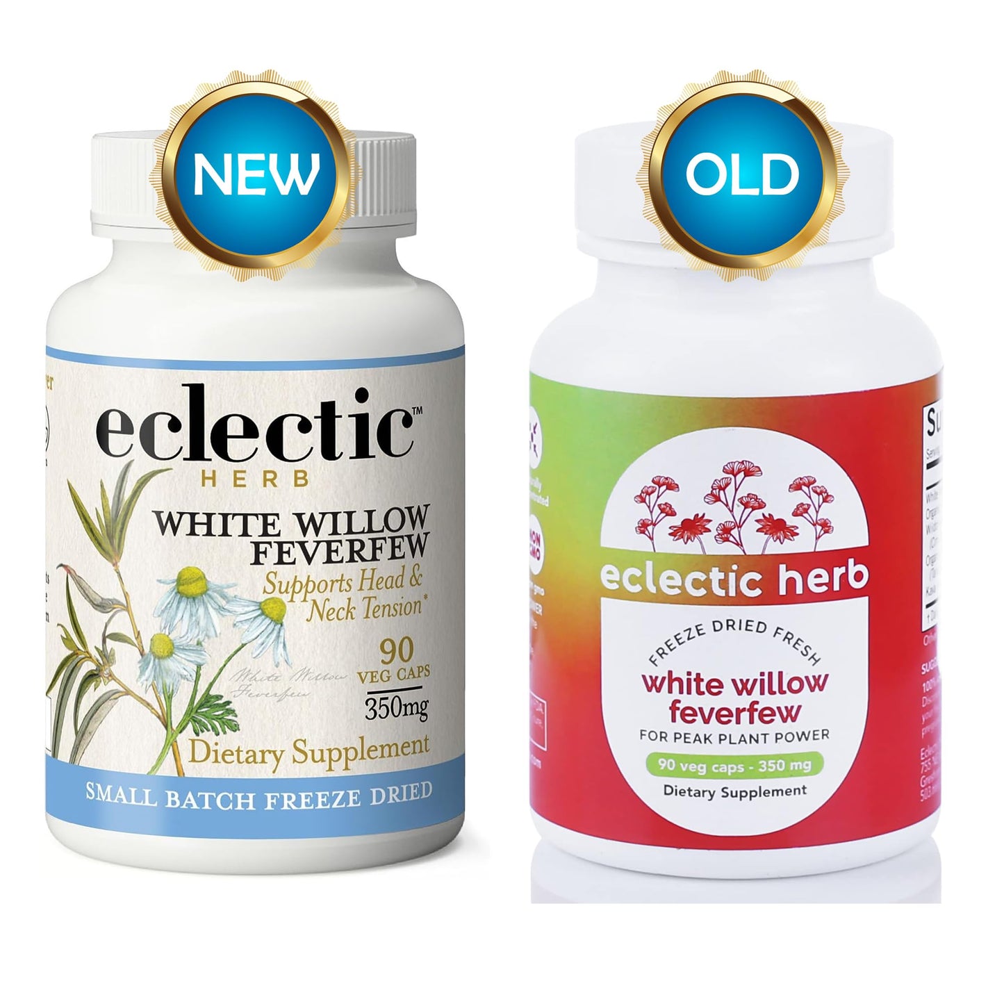 Eclectic Institute Raw Fresh Freeze-Dried Non-GMO White Willow - Feverfew | Support Body's Response to Occasional Pain | 90 CT (350 mg) ECLECTIC INSTITUTEBuy Supplements Australia