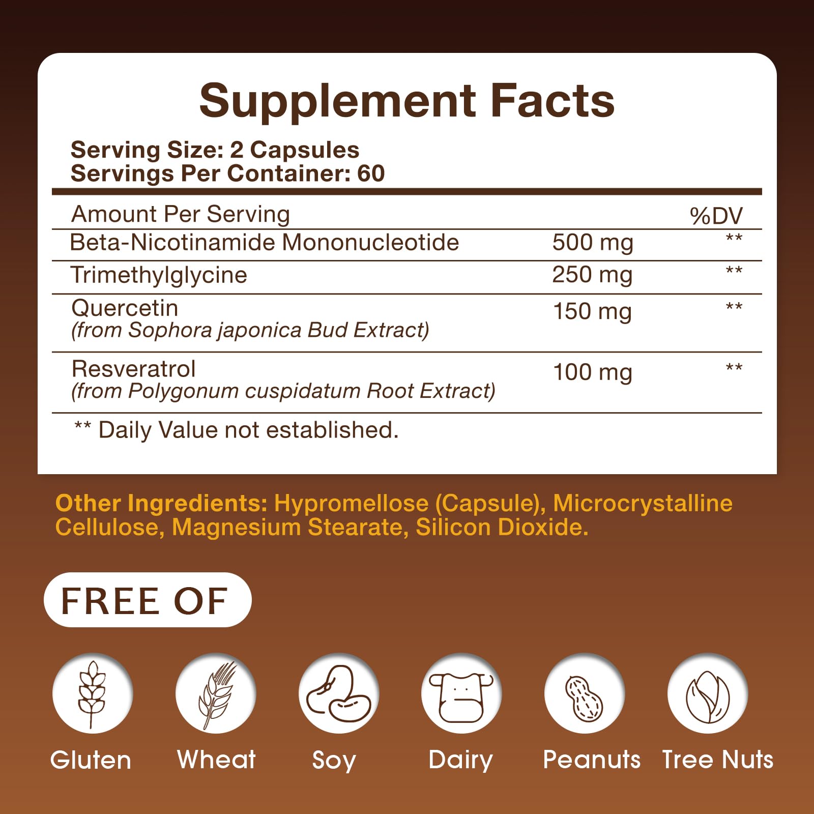 NMN Supplement 1000mg - NMN Supplement 1000mg Pure Organic, NMNH Alternative, Resveratrol Supplement, NAD+ Supplement, TMG & Quercetin for Cellular Support 120 Capsules RiRywony HealthBuy Supplements Australia