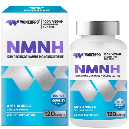 WONERPRO NMNH (NMN Supplement Alternative)，1000mg Per Serving NAD Supplement to Boost NAD+ Levels as We Age, for Anti Aging, Energy, Focus - 120 Capsule WONERPROBuy Supplements Australia