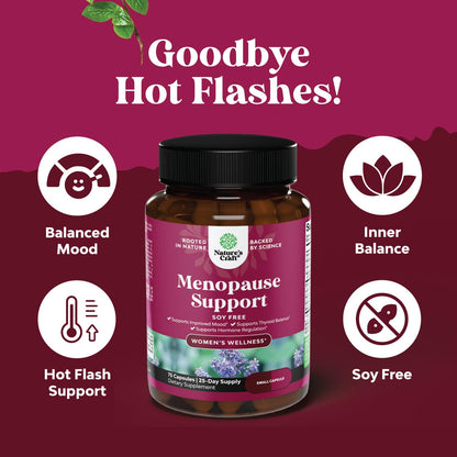 Soy Free Menopause Supplement for Women - Herbal Menopause Relief for Women for Night Sweats Natures Craft