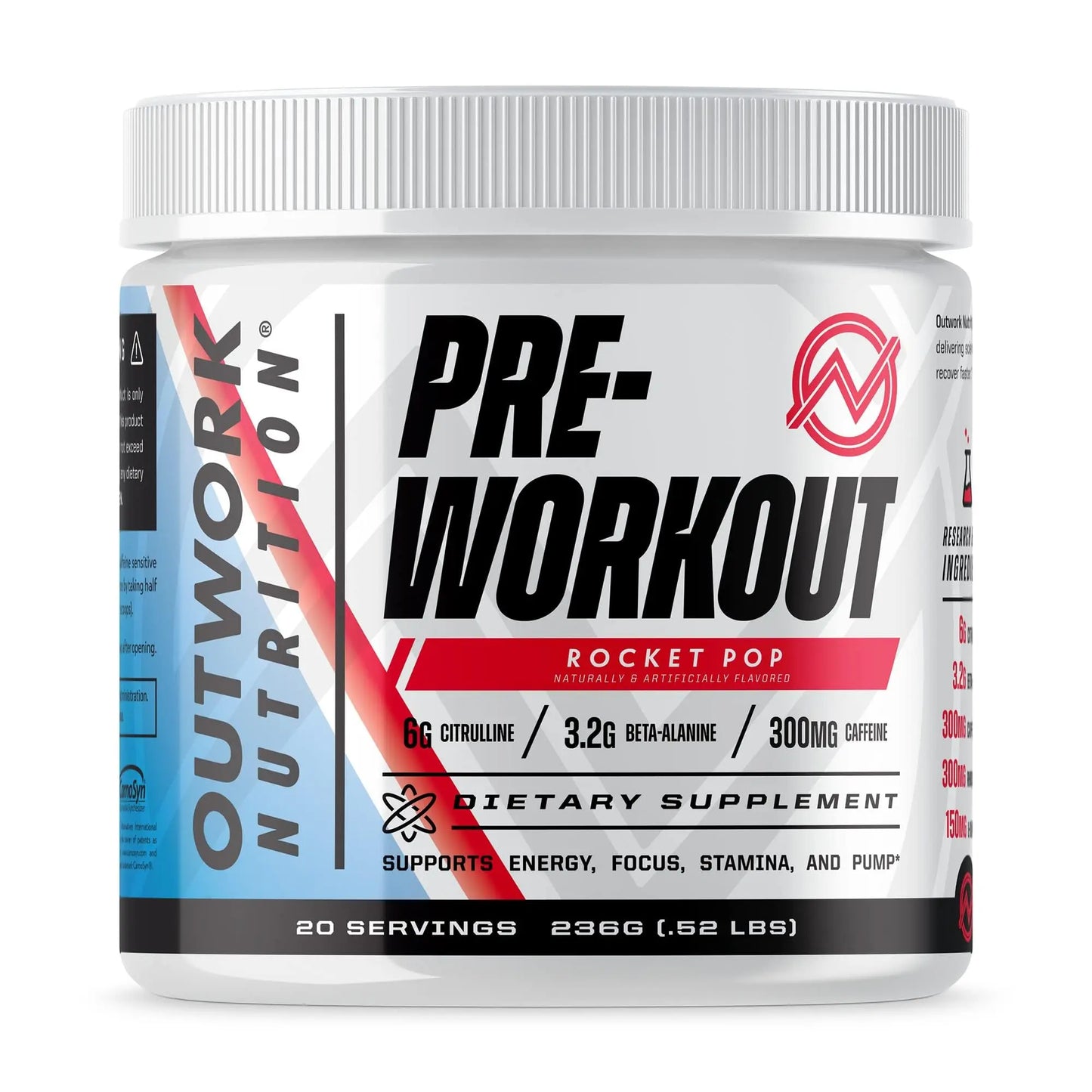 Outwork Nutrition Pre-Workout Supplement with Nootropics - Energy & Mental Focus Outwork Nutrition