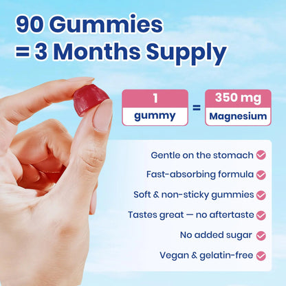 VEV Deep Calm Magnesium Complex 14-in-1 Gummies – 90 Count (Pack of 1) – with D3, Ashwagandha, L-theanine, Zinc – Magnesium Complex for Women and Men VEV