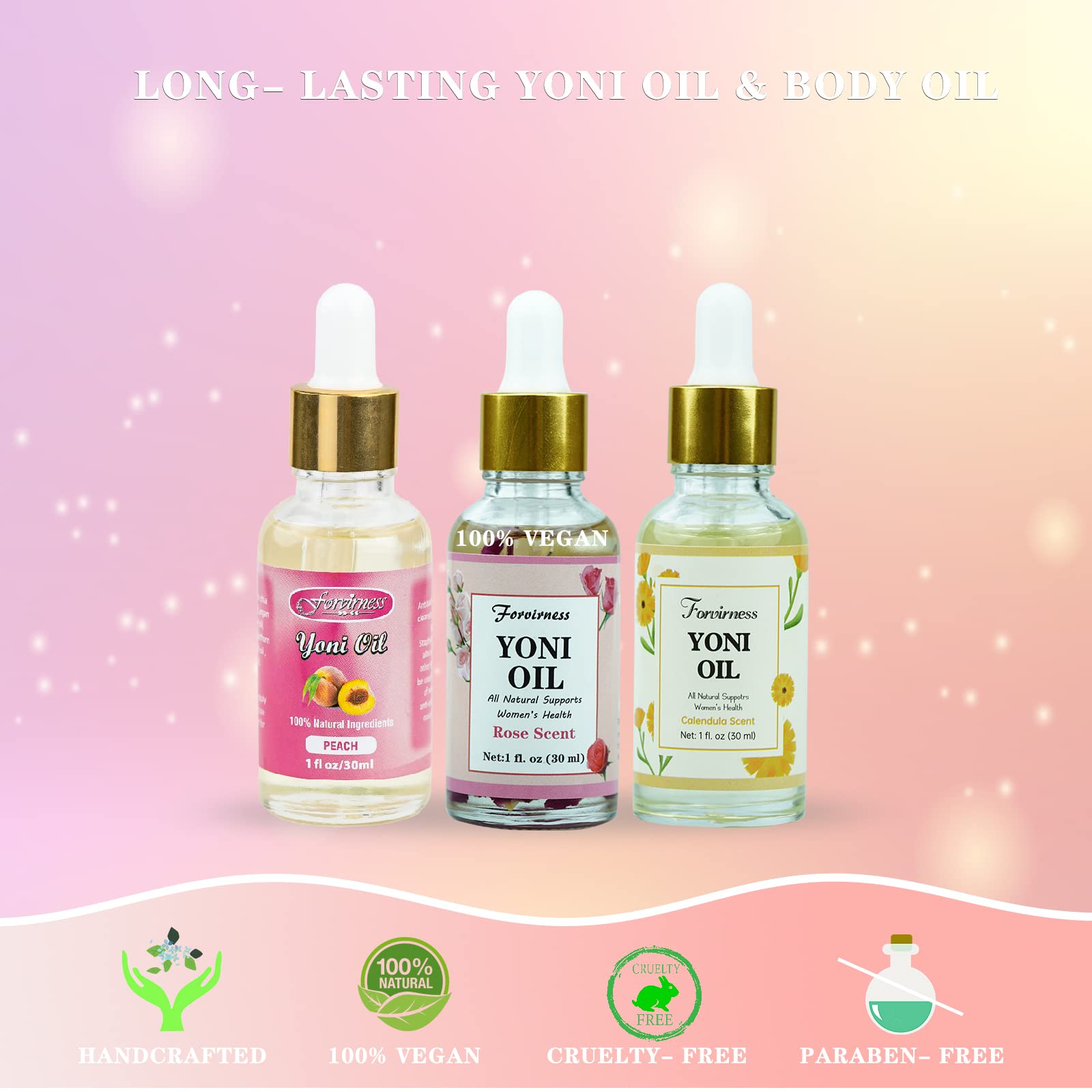 3 Packs Natural Yoni Oil Feminine Wash Ph Balanced for Women, Eliminates Vaginal Odor forvirnessBuy Supplements Australia