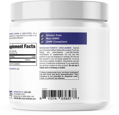 Bucked Up Beta Alanine 300mg Powder, Non-GMO, Gluten-Free, Unflavored (100 Servings) Bucked Up