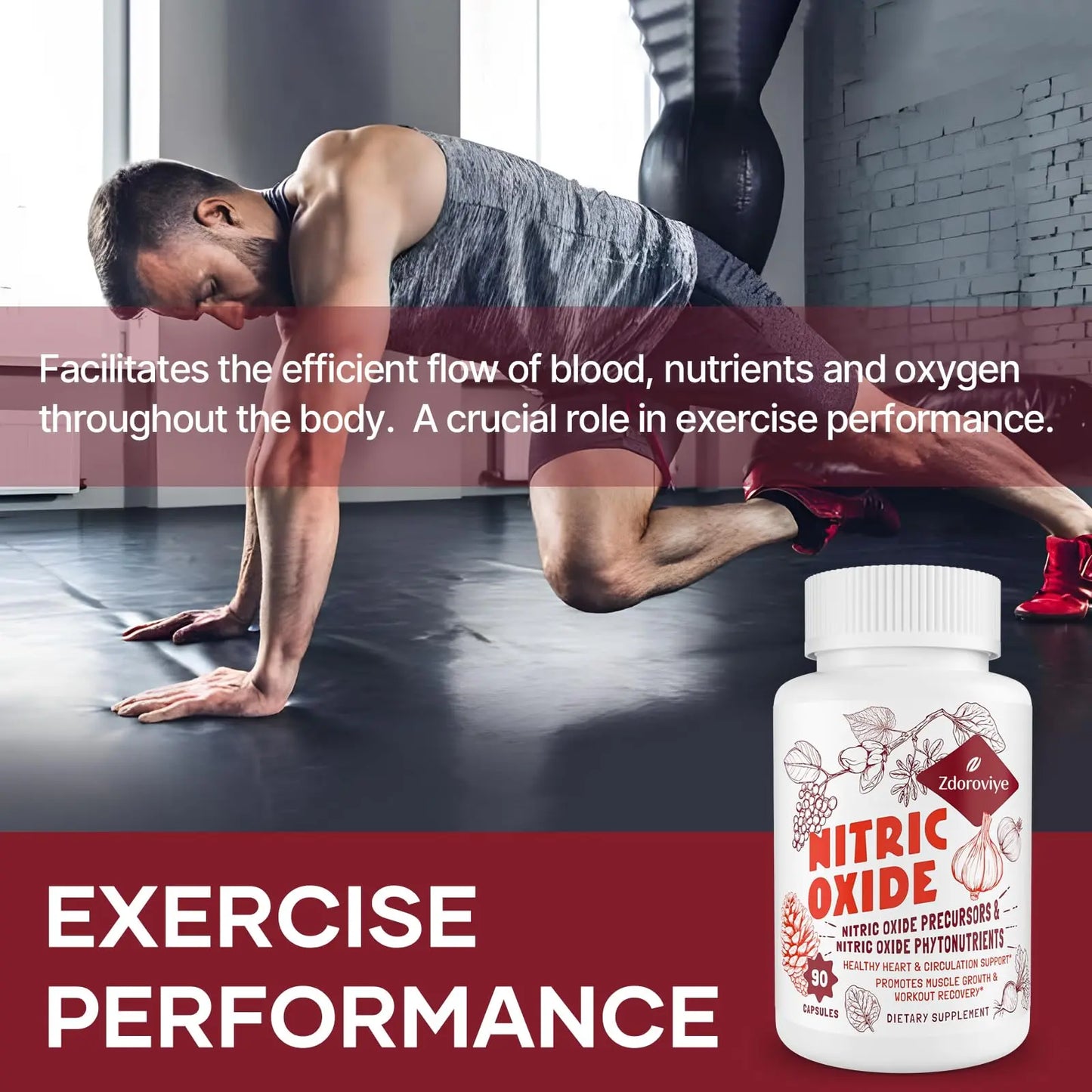 Zdoroviye Nitric Oxide Supplement for Men Women, Nitric Oxide Precursor & Nitric Oxide Zdoroviye