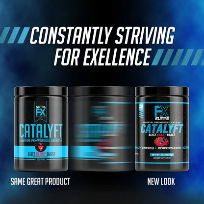 FX Supps Catalyft Pre-Workout PowderDrink for Men and Women Blitz Berry Blast Dietary FXSUPPS