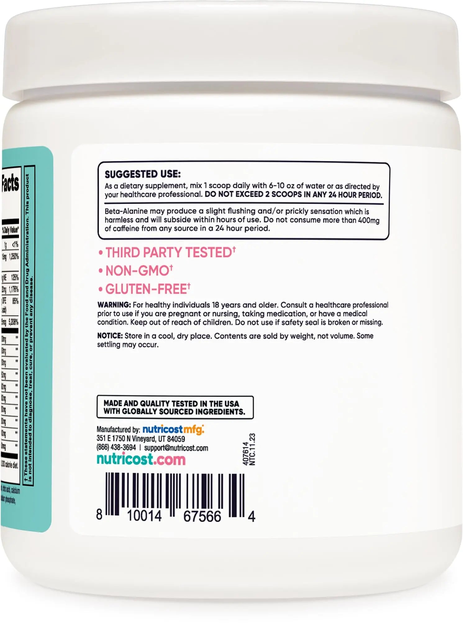 Nutricost Pre-Workout Powder for Women, Blue Raspberry, 30 Servings Nutricost