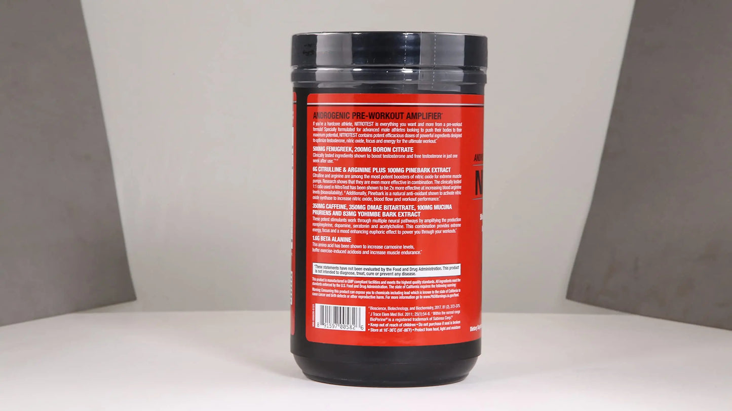 MuscleMeds Nitrotest Pre-Workout Supplement Drink, Boost Nitric Oxide, Testosterone MuscleMeds