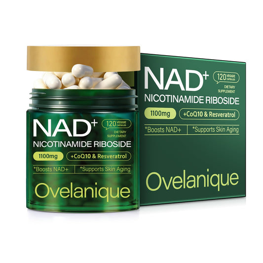 Ovelanique NAD Supplement with Nicotinamide Riboside & Resveratrol |NMNH Supplement Alternative| NAD+ Complex with Quercetin Phytosome & CoQ10 | Liposomal Delivery,120 Capsules(Packaging May Vary) OvelaniqueBuy Supplements Australia