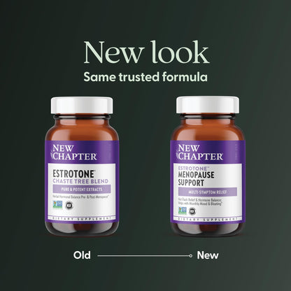 New Chapter Menopause Supplement - Estrotone Herbal Hormone Balance for Women in Perimenopause, with Black Cohosh for Hot Flash Relief & to Reduce Night Sweats + Vitex, No Added Hormones - 60 ct New ChapterBuy Supplements Australia