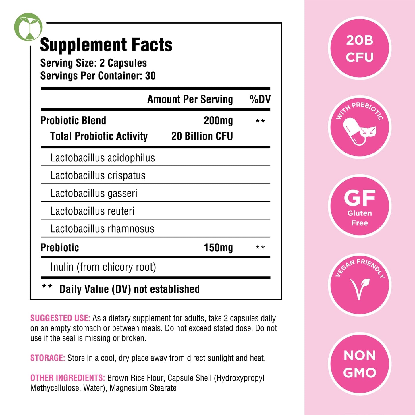 Vaginal Probiotics for Womens Health 20 Billion CFU | PH Balance & Vaginigal Odor Support 60 Capsules Natural Foundation SupplementsBuy Supplements Australia