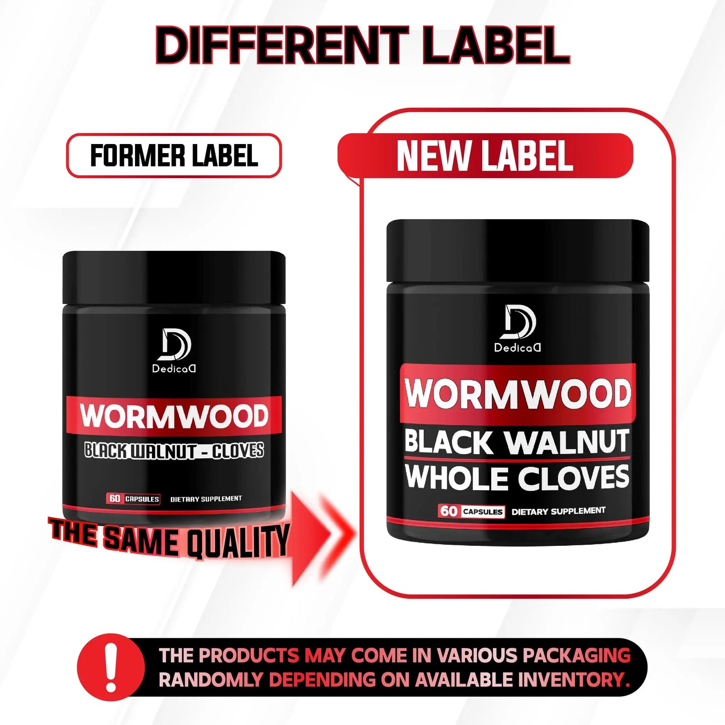DEDICAD 1500mg Wormwood Capsules with Black Walnut & Cloves - Artemisia Annua Supplement for Immunity - 60 Vegan Capsules DEDICAD buy supplements Au