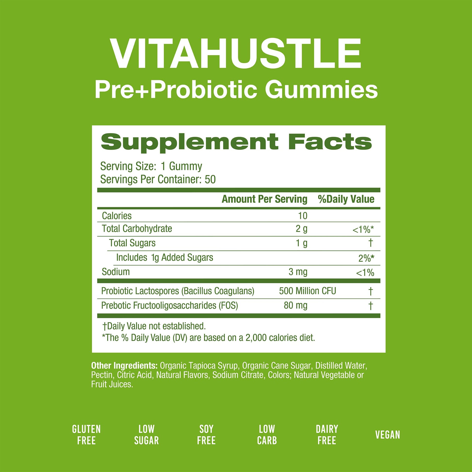 VitaHustle Probiotic Gummies + Prebiotics by Kevin Hart with Chicory Root Inulin Fiber VitaHustleBuy Supplements Australia