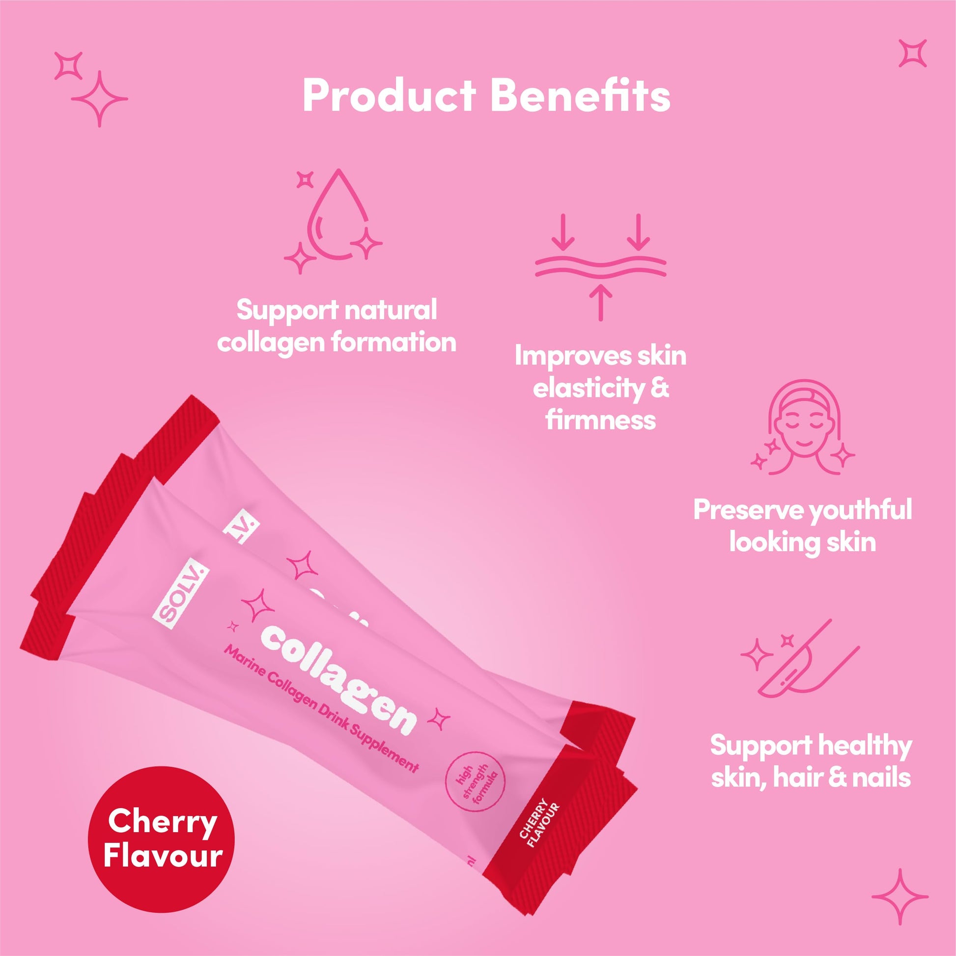 Solv Liquid 8000mg Marine Collagen Peptide Beauty Supplement Gel 14x15ml Sachets High Strength Great Tasting VIT C Biotin SOLVBuy Supplements Australia