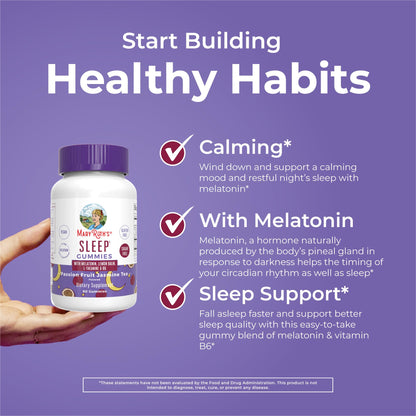 MaryRuth Organics Melatonin 5mg Sleep Gummy with L-Theanine | Lemon Balm | Vitamin B6 | Sugar-Free | Relaxation | Vegan | Non-GMO | Gluten Free | 60 Count MARYRUTH'SBuy Supplements Australia