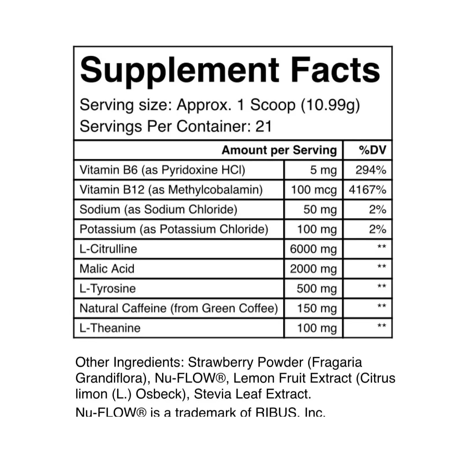 Eabha Organics Alla Luna Pre-Workout - Strawberry Lemonade - to Support Energy, Focus Eabha Organics