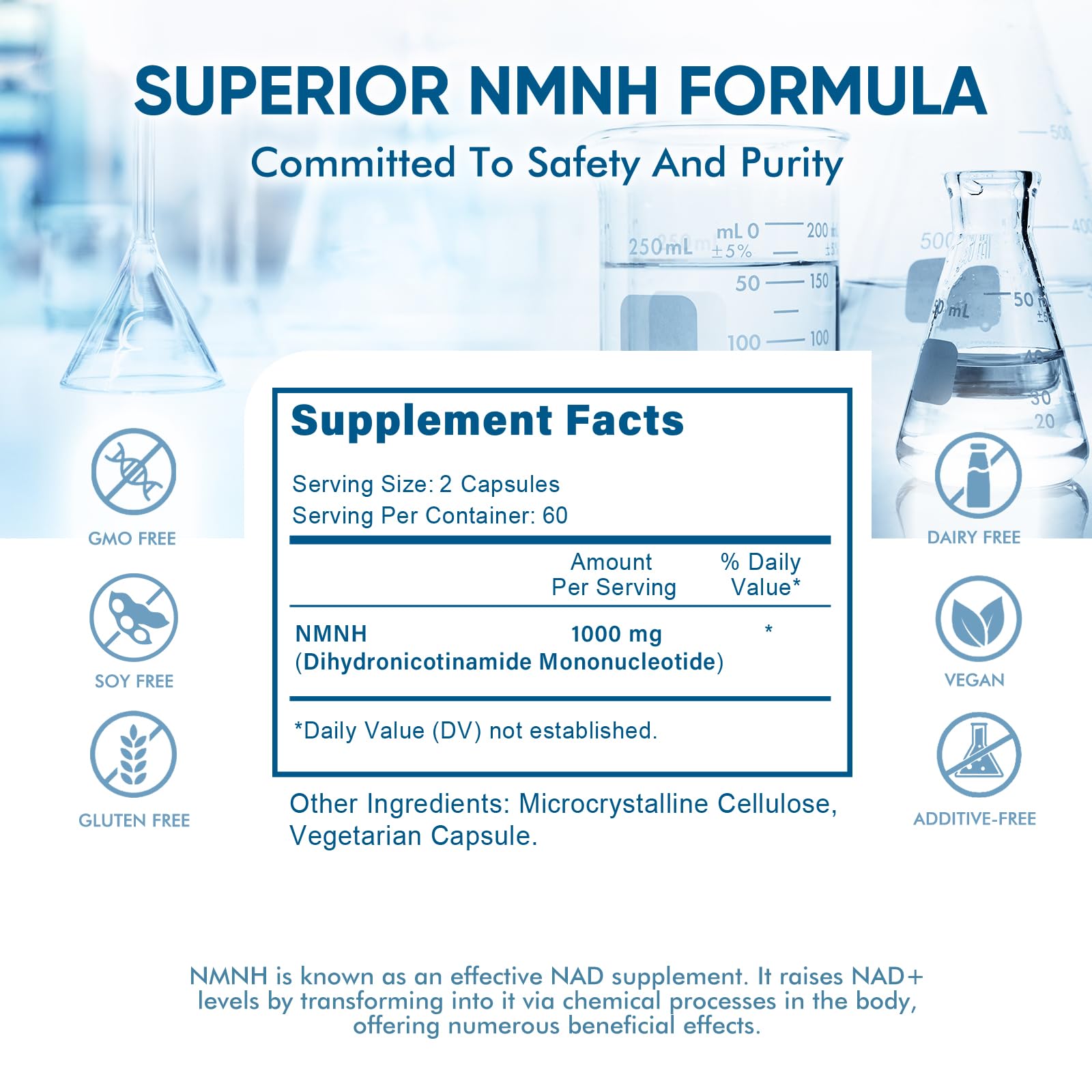 WONERPRO NMNH (NMN Supplement Alternative)，1000mg Per Serving NAD Supplement to Boost NAD+ Levels as We Age, for Anti Aging, Energy, Focus - 120 Capsule WONERPROBuy Supplements Australia