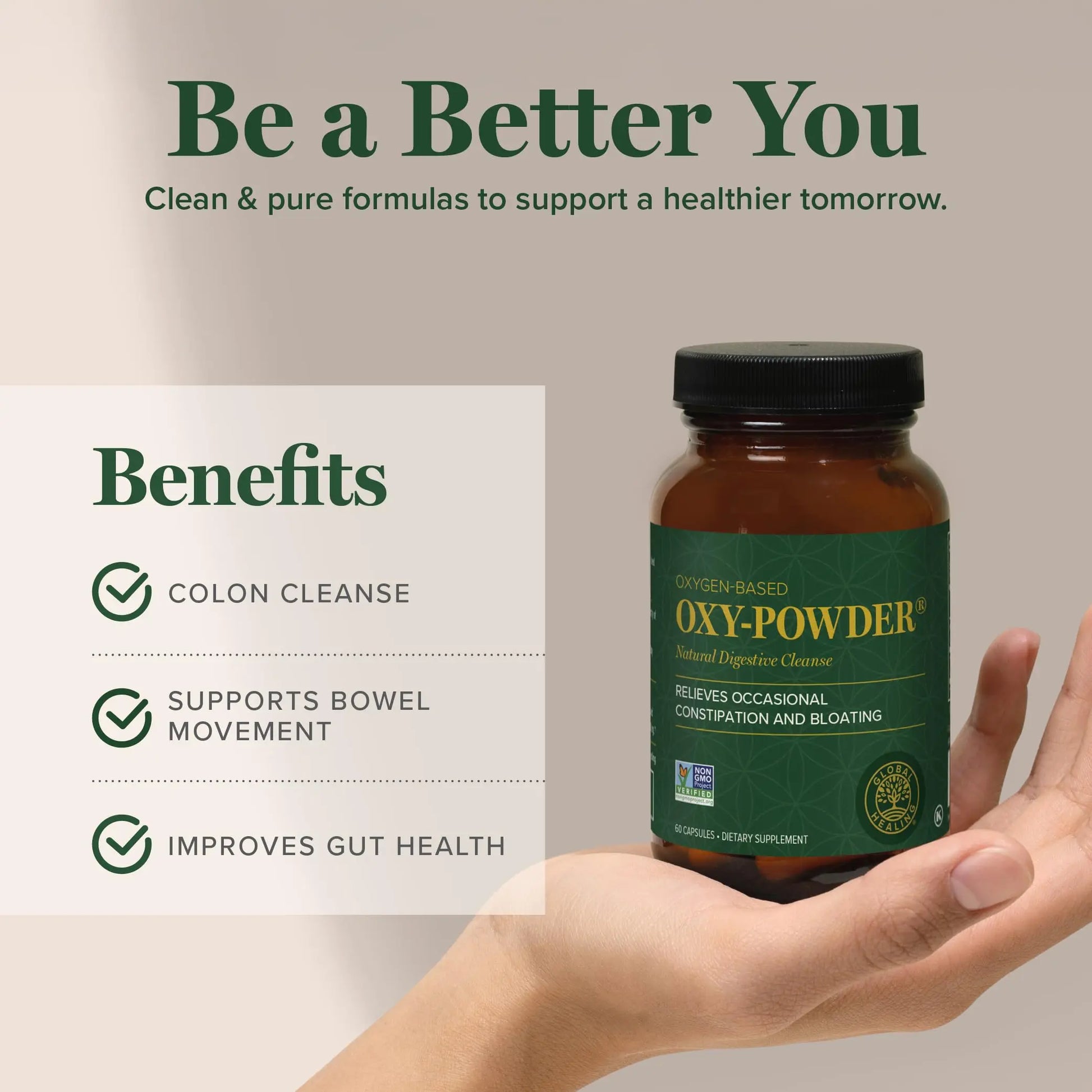 Global Healing Oxy-Powder Colon Cleanse, Constipation Relief for Women & Men, Magnesium Oxide Colon Cleanser & Detox for Weight Loss, Gut Cleanse Detox for Women and Men Global Healing Center buy supplements Au