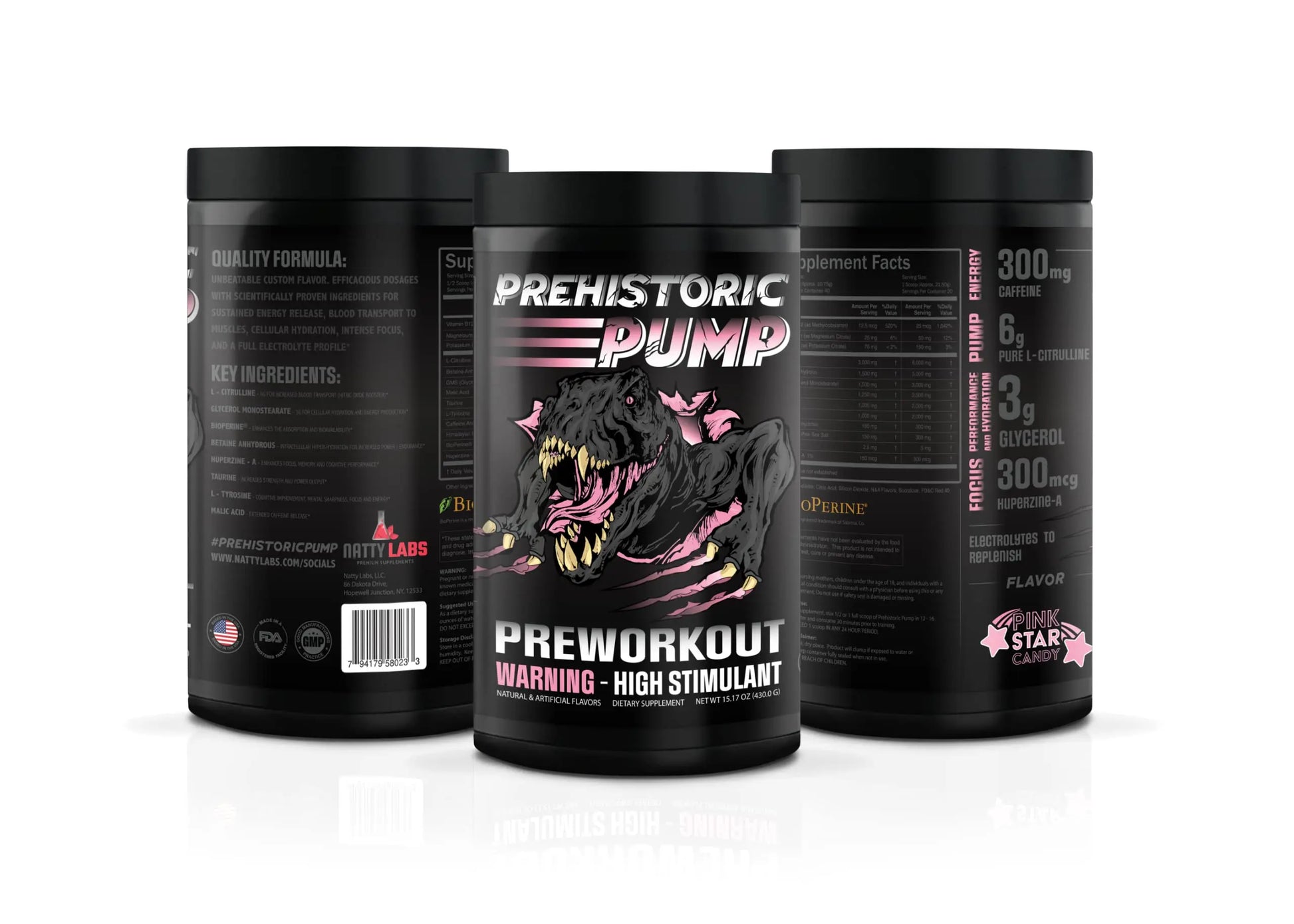 Natty Labs Prehistoric Pump Pre Workout - Preworkout Energy Supplement · 300mg Caffeine Natty Labs