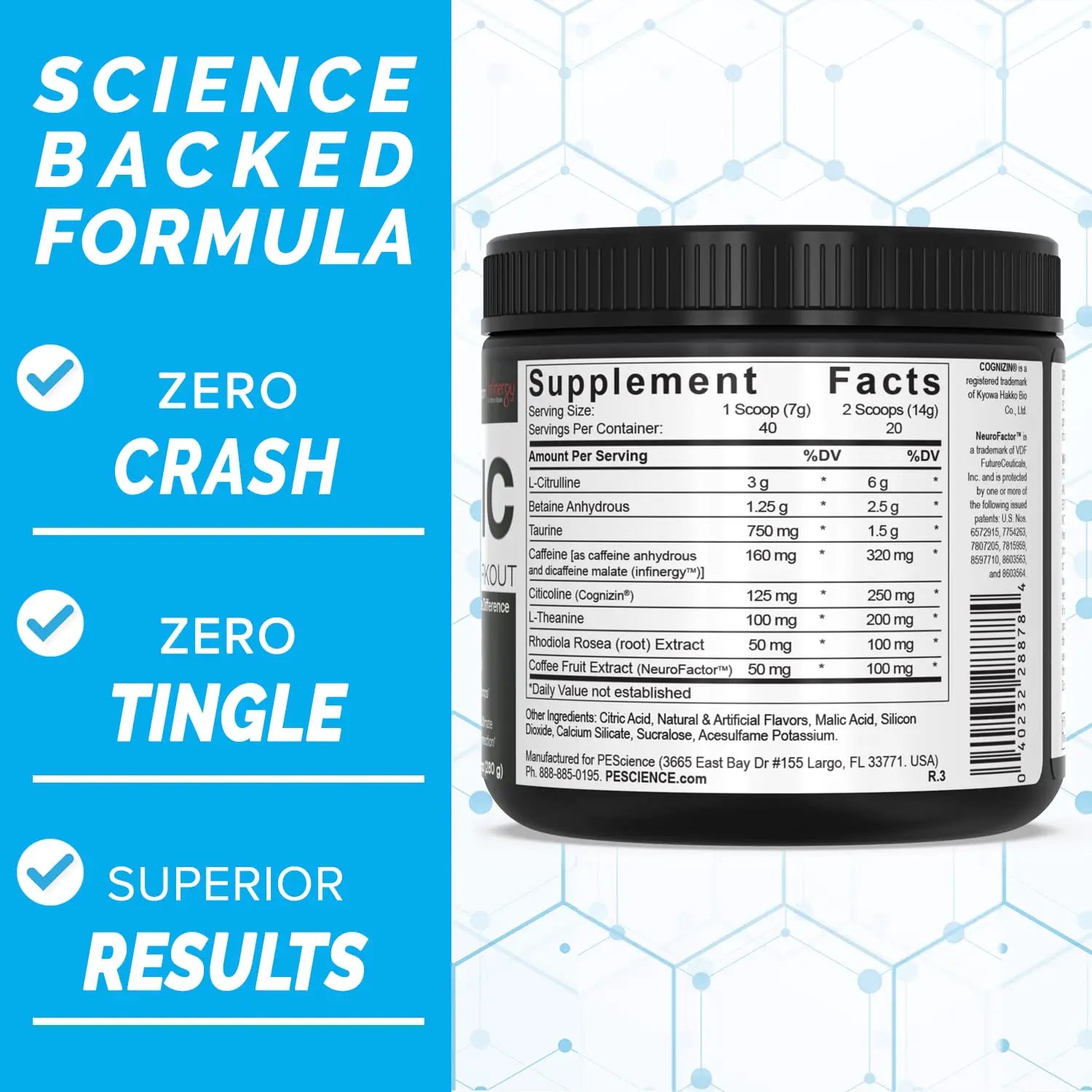 PEScience High Volume + Prolific Pre-Workout Stack, Powerful Nitric Oxide & Energy PEScience