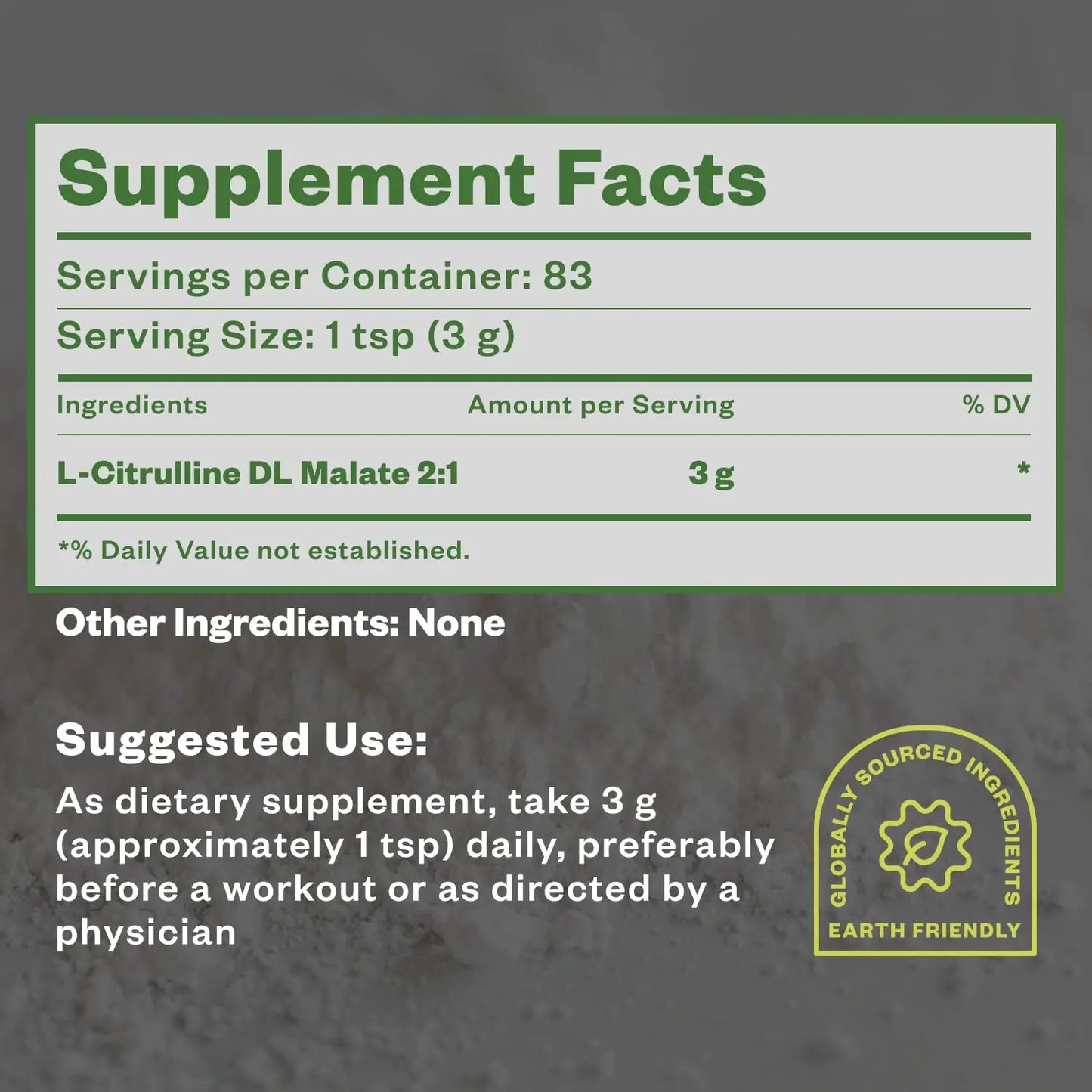 Purisure L-Ctrulline Powder 250g, Premium Citrulline 2:1 Malate Supplement for Strength Purisure