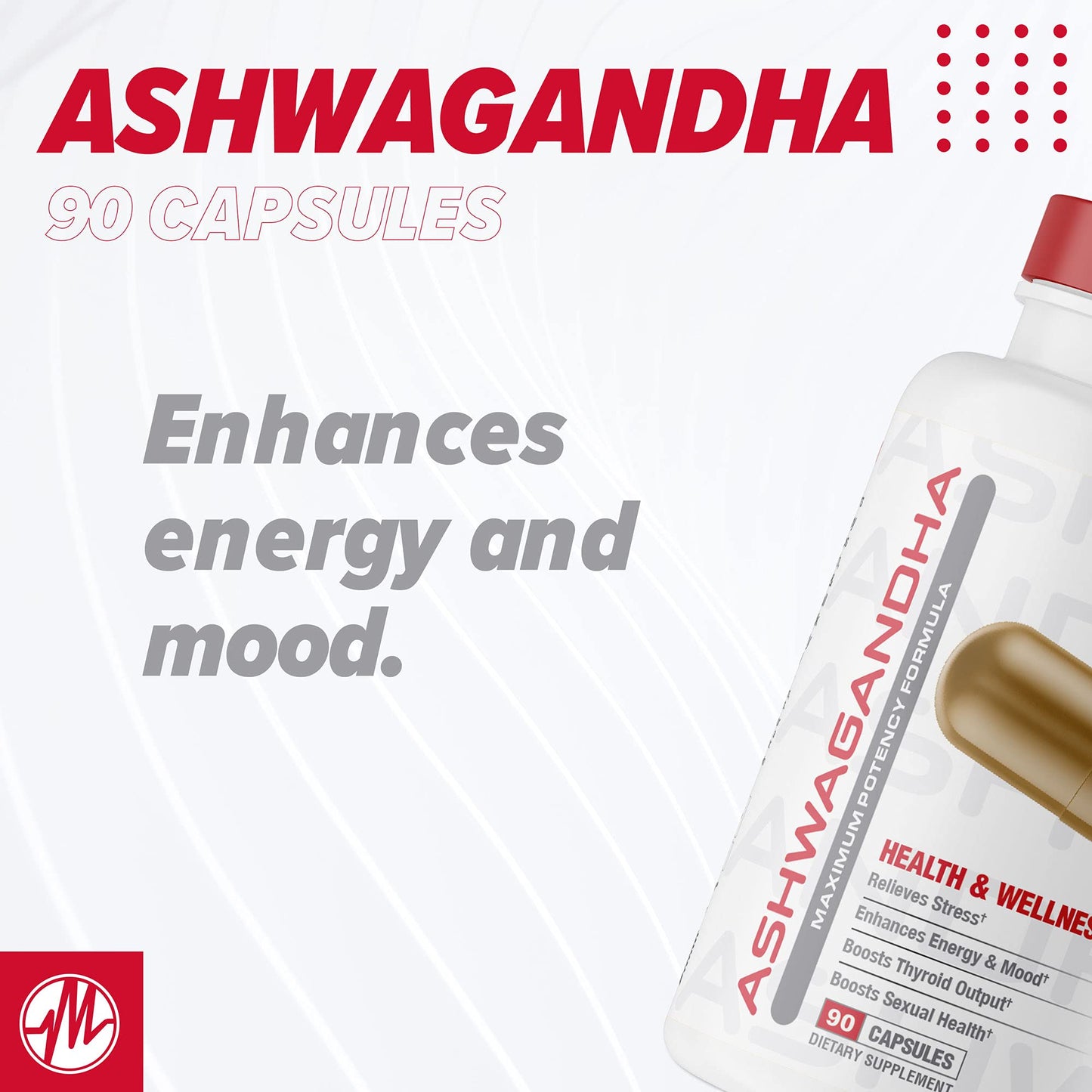Metabolic Nutrition Ashwagandha 2200mg Made with Organic Ashwagandha Powder and Black Pepper Extract, 90 Vegan Capusles Metabolic NutritionBuy Supplements Australia