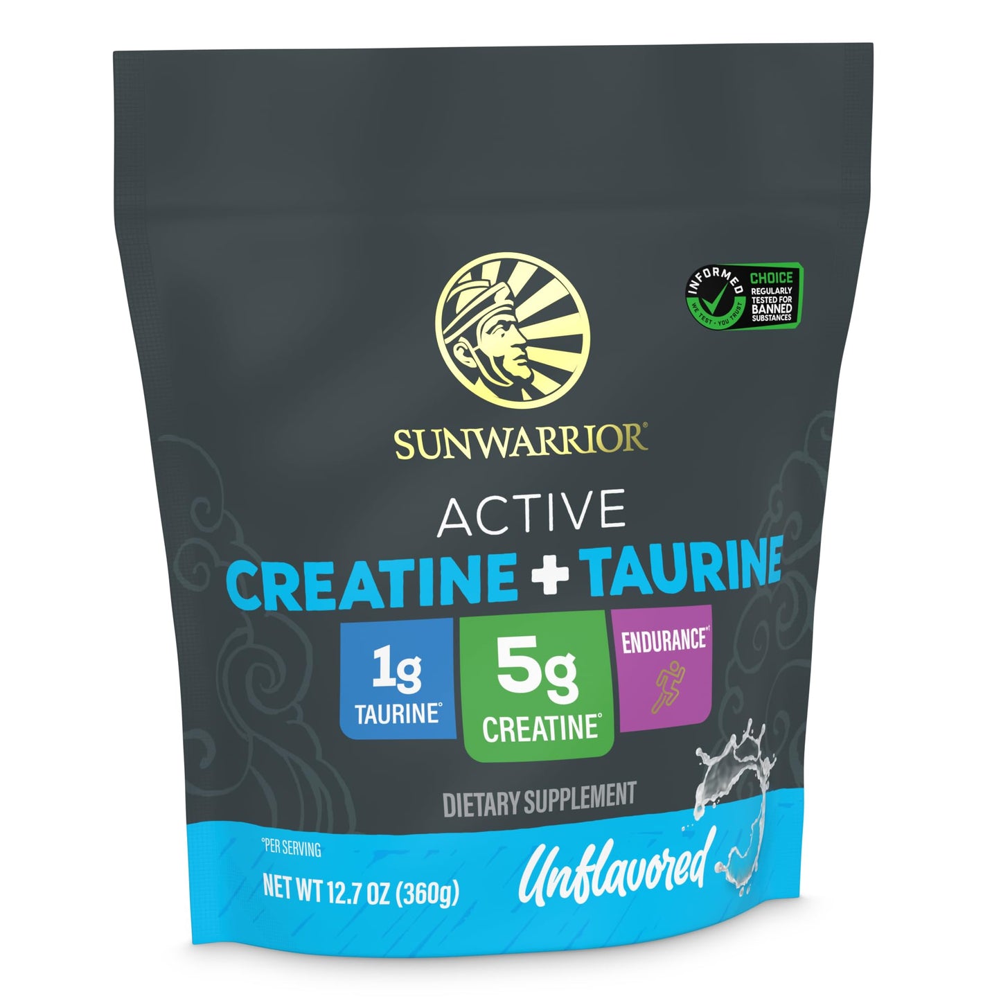 Creatine Monohydrate Powder Taurine Supplement, 5g Creatine Monohydrate 1g Taurine per Serving | Vegan Muscle Strength, Endurance & Recovery Support, Clean Performance Formula | 60 Servings Unflavored SunwarriorBuy Supplements Australia