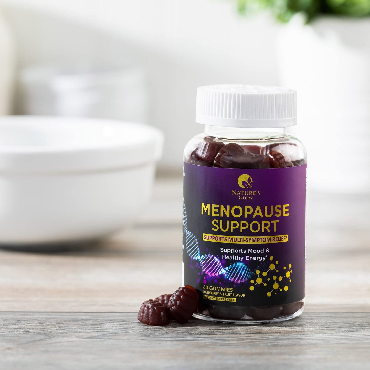 Menopause Support Supplement for Women - Multi Benefit Menopause Relief Vitamin Gummy Nature's Glow