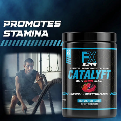 FX Supps Catalyft Pre-Workout PowderDrink for Men and Women Blitz Berry Blast Dietary FXSUPPS