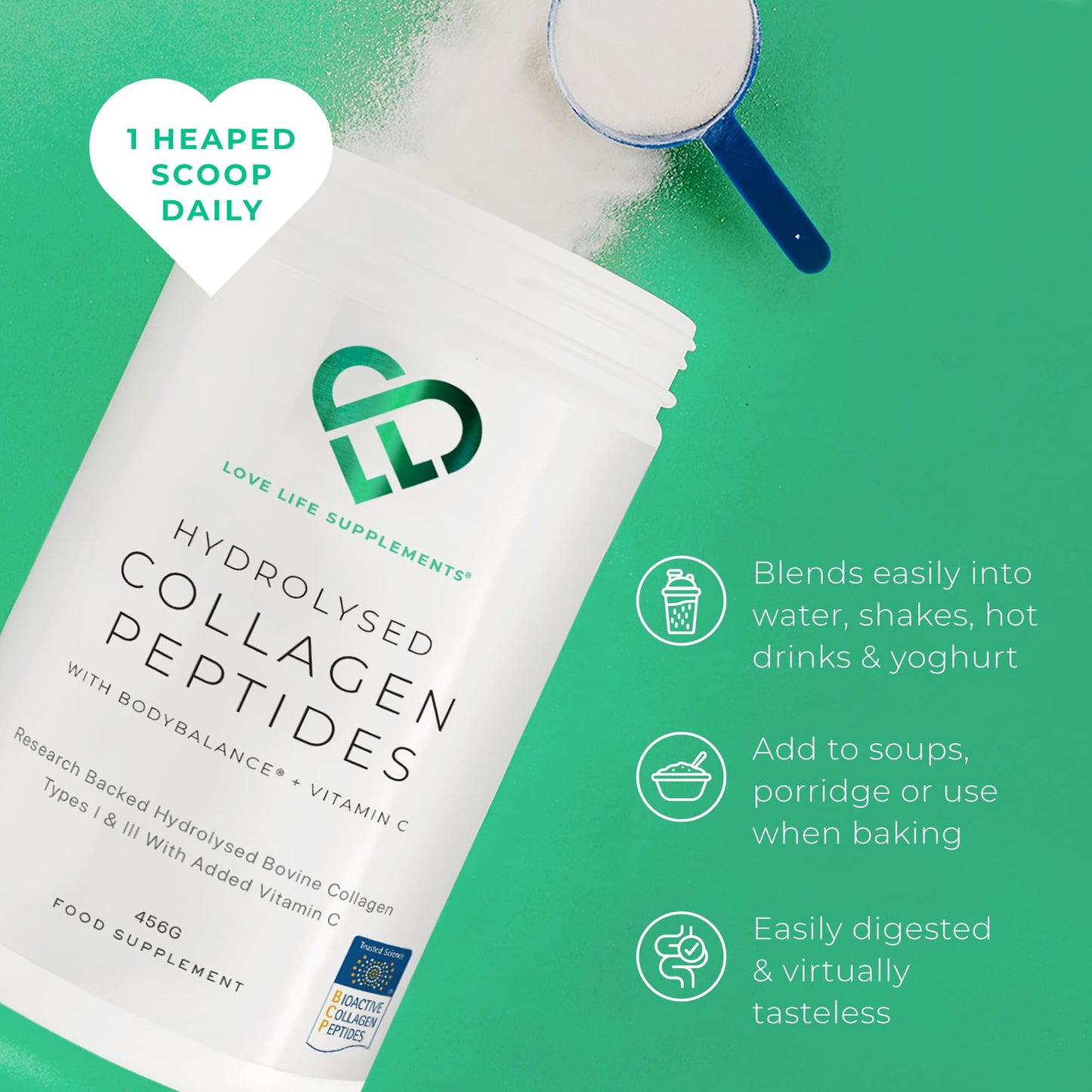 BODYBALANCE® Collagen Powder by LLS - Hydrolysed Bovine Collagen Peptides Types 1 & 3 with Vitamin C - Joint, Ligament LOVE LIFE SUPPLEMENTSBuy Supplements Australia