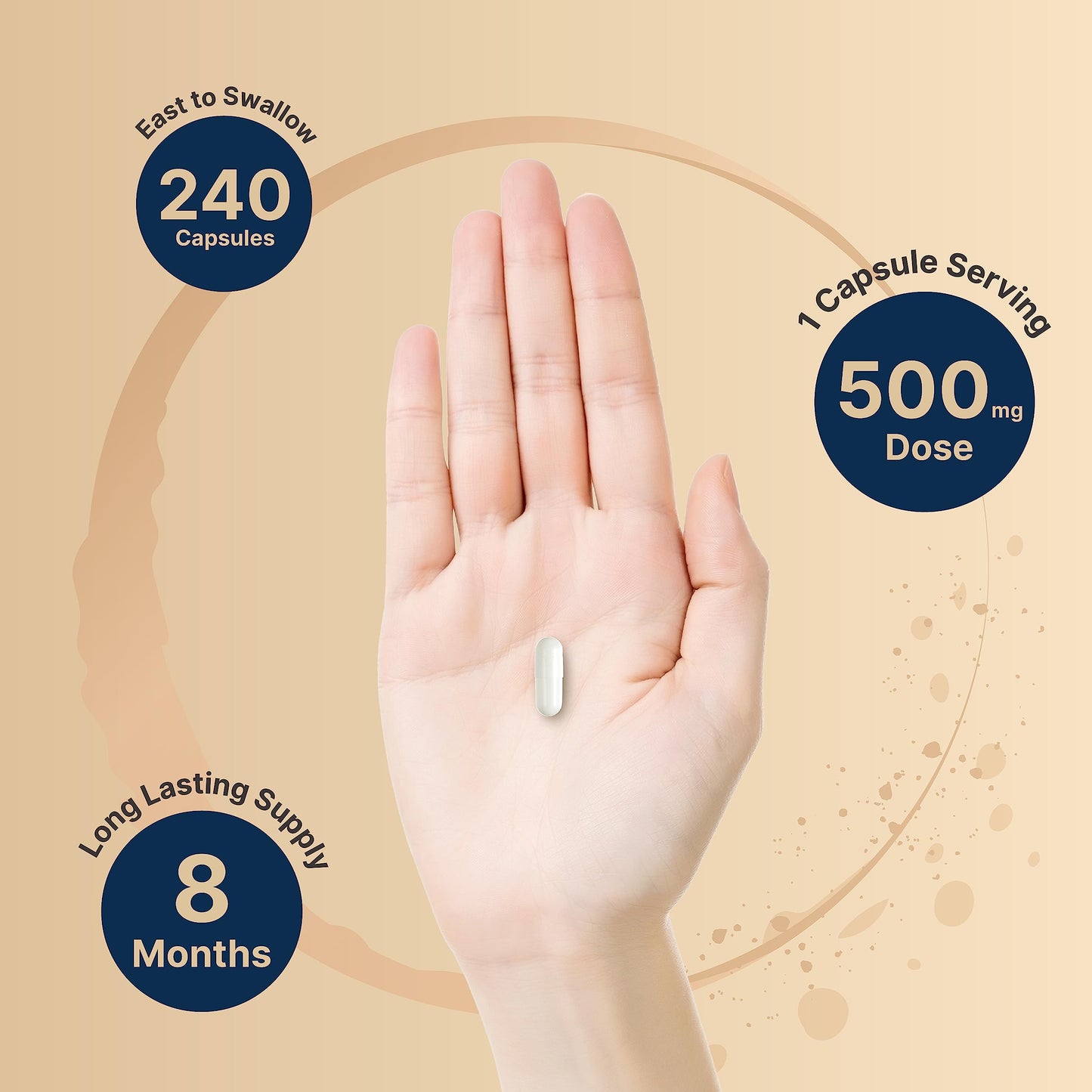 NatureBell Magnesium Glycinate Capsules 500mg | 240 Count, 100% Chelated & Purified NatureBellBuy Supplements Australia