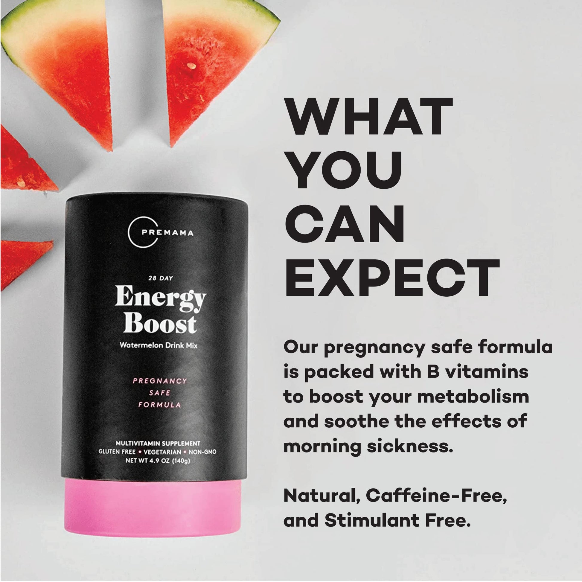 Premama Prenatal Vitamin Energy Boost Drink Mix & Prenatal Support Bundle, Omega 3, B Vitamins Premama