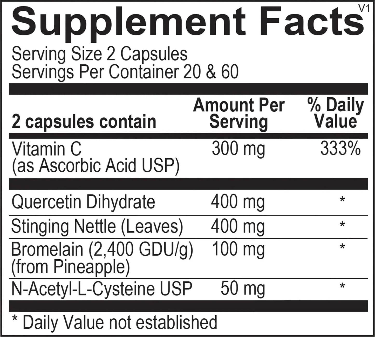 The Source Matters Alleviator Clear-ME SR Seasonal Allergy Relief and Immune Support | Quercetin, Bromelain, Stinging Nettles, NAC, and Vitamin C (40 Capsules) THE SOURCE MATTERS buy supplements Au