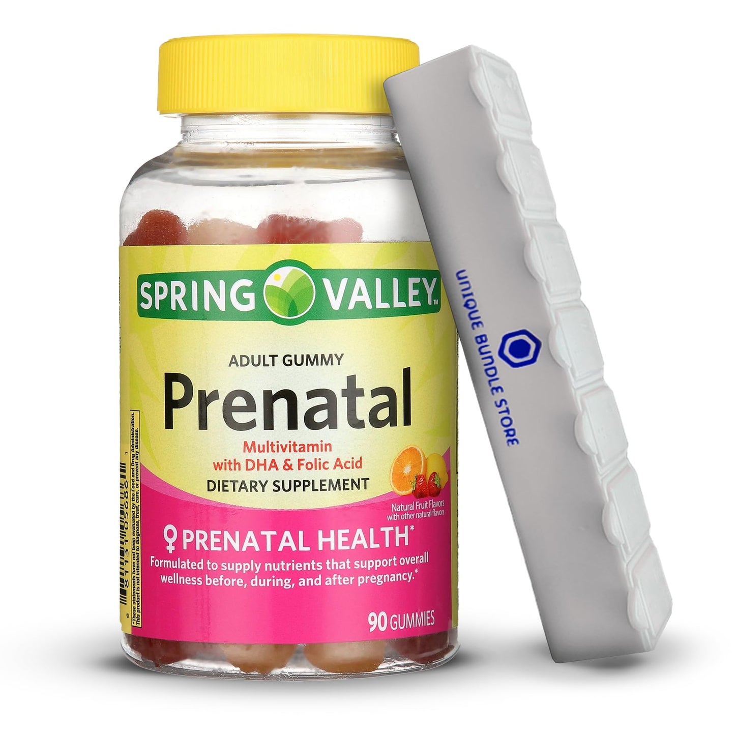 Spring Valley, Prenatal Vitamins Gummies, 90 Count with DHA and Folic Acid Unique Bundle Store