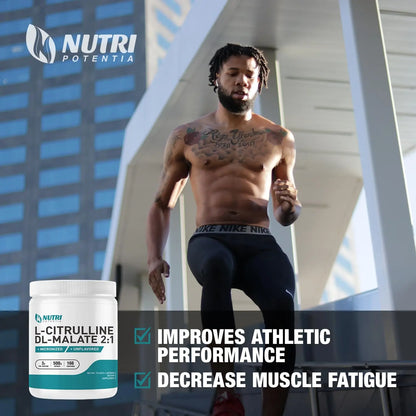 L-Citrulline Dl-Malate 2:1 Powder 500g, Pure L Citrulline Malate Supplement Preworkout NUTRI POTENTIA