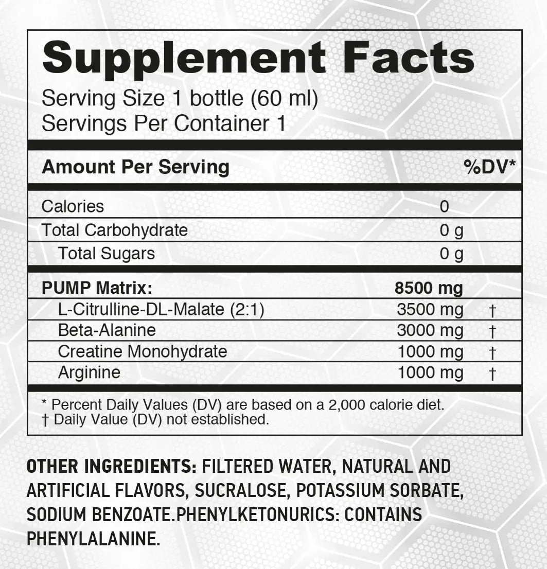 HARDLABZ Pump – Non-Stimulant Caffeine Free Powerful Liquid Pre-Workout Energy Shot HARDLABZ