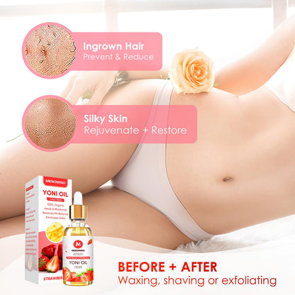 2 Pack Yoni Oil Feminine Oil for Women pH Balance - Feminine Deodorant - Vaginal Moisturizer - Eliminates Odor MENOMINO