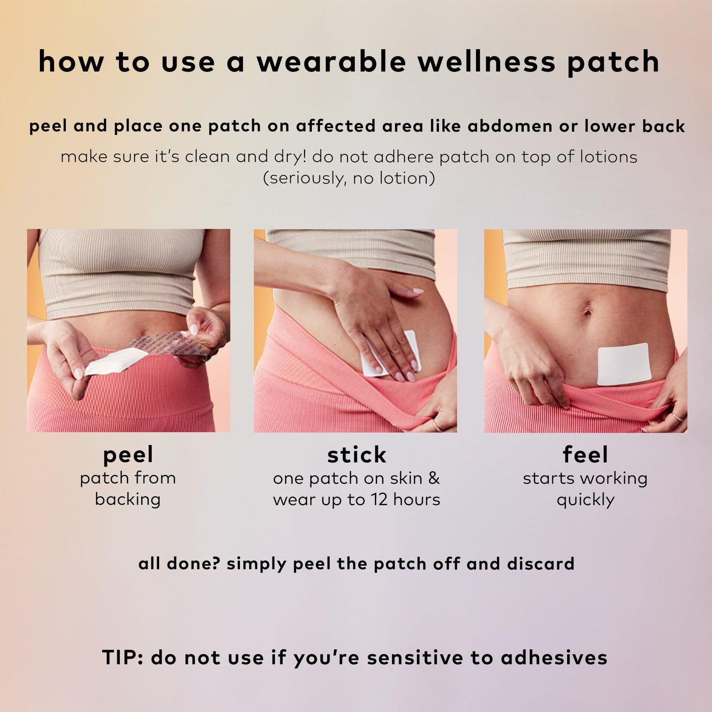 The Good Patch Cycle Period Pain Patch for Cramps, Natural Patch with Menthol, Black Cohosh, Plant Powered Wearable Wellness, Large Sized (8 Total Patches) The Good PatchBuy Supplements Australia