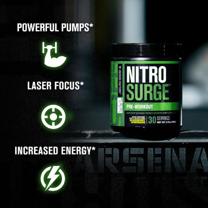 Jacked Factory Nitrosurge Pre-Workout in Cherry Limeade & Watermelon Nitrosurge Shred Jacked Factory