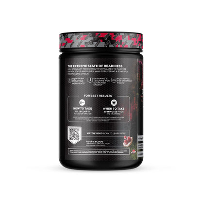 REDCON1 Total War Black Ops Extreme Preworkout Powder, Tigers Blood, High Stimulant REDCON1