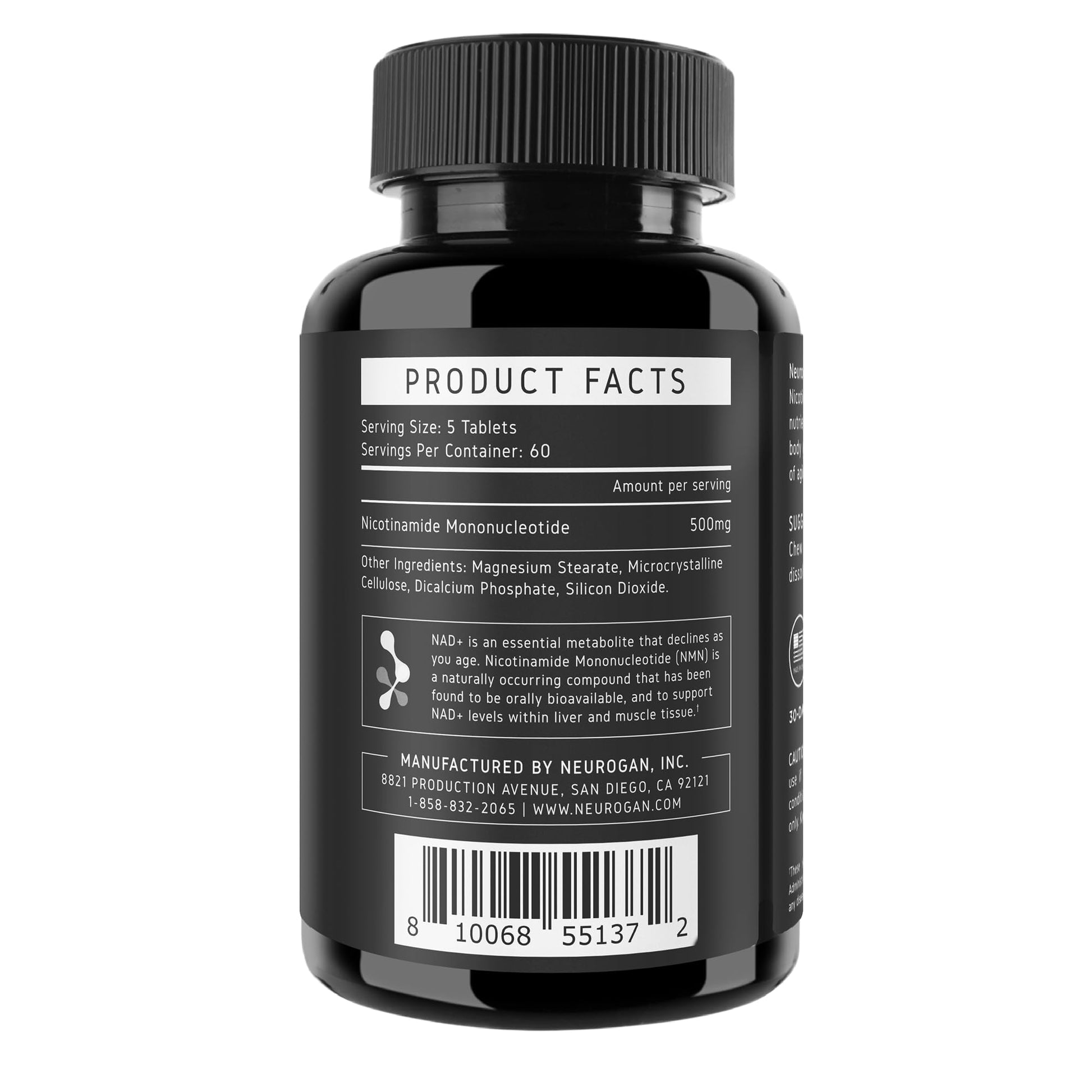 Neurogan NMN Supplement Tablets – Nicotinamide Adenine Dinucleotide Precursor for Cellular Energy & Brain Focus Support – 500 mg High-Potency Nicotinamide Mononucleotide per Serving, 300 Count NeuroganBuy Supplements Australia